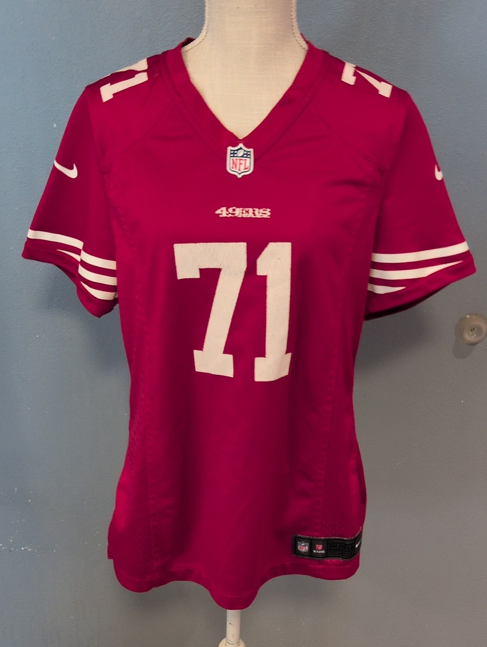 NFL Players Nike On Field 49ers Football Jersey Lydia 71 Gorpcore Sports Shirt